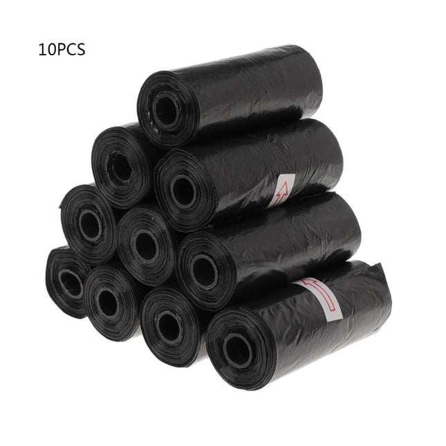 10 Roll/Set Garbage Bag Degradable Pet Poop Shit Trash Home Kitchen Universal Waste Black