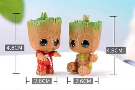 4pcs Marvel Guardians of the Galaxy Tiny Groot Figure Set