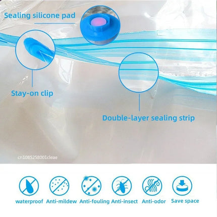 8/5/3/1PCS Vacuum Storage Bags Compression Pack Vacuum Bag for Storing Clothes Bedding Blanket Space Save Travel Bag Organizer