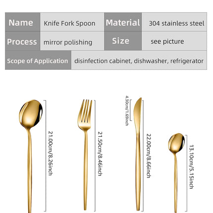 24pcs Stainless Steel Cutlery Set