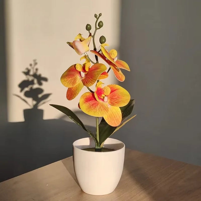 Bonsai Butterfly Orchid Artificial Potted Plant