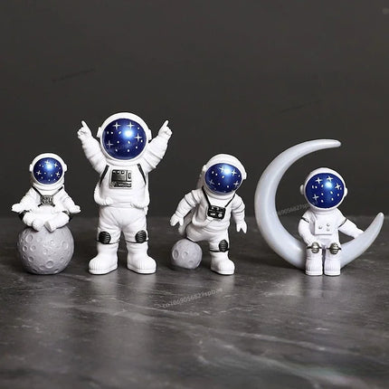 4 Pcs Astronaut Figurine Statues Educational Toy