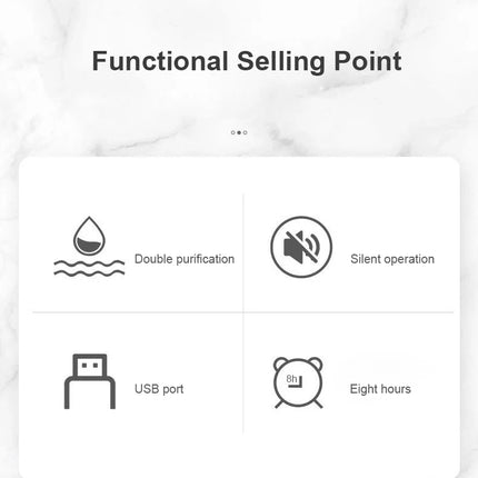 LED Lamp Air Humidifier USB Essential Oil Diffuser Car Purifier Aroma Anion Mist Maker with Romantic Light Portable Humidifier
