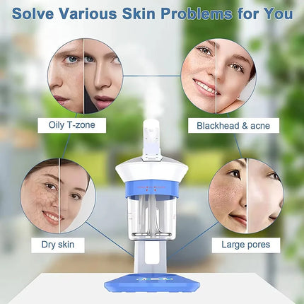 Beauty Salon Ionic Mist Sprayer Facial Steamer Heated Humidifier Face Sauna Ozone Steam Cleansing Spa Machine Skin Care Tool