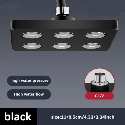 Supercharged Wall-Mounted Rotatable Shower Head