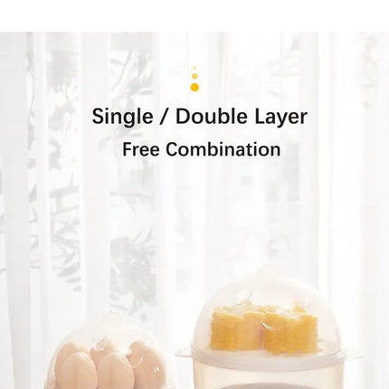 220V Multifunctional Electric Egg Boiler Double Layers Egg Cooker Mini Steamer Poacher Kitchen Cooking Breakfast Machine