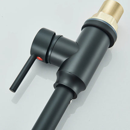 Black Spring Pull Down Kitchen Faucets Stream Spray Head Hot Cold Water Tap Stainless steel Rotation Kitchen Mixer Tap Crane