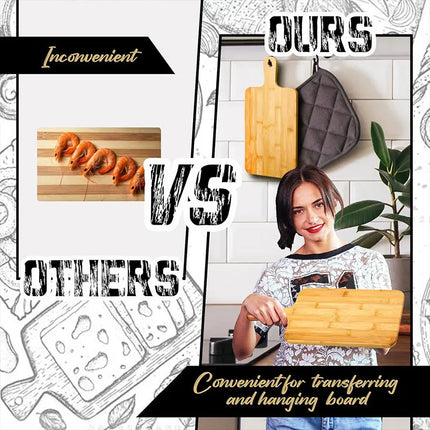 Large Bamboo Cutting Board with Handle
