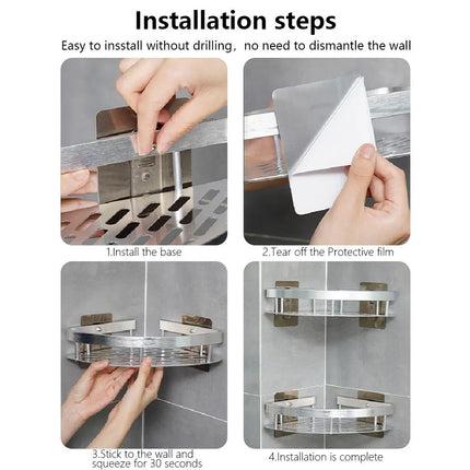 Rustproof Aluminum Shower Shelf