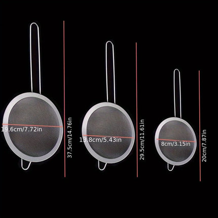 Stainless Steel Fine Mesh Strainers Set
