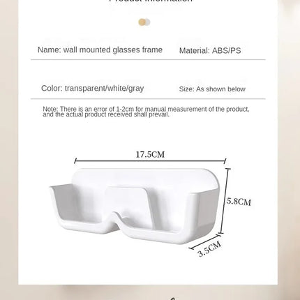 10PCS Eyeglasses Organizer Wall Mounted No-Punch Sunglasses Organizer Premium Sunglasses Display Case Home Storage