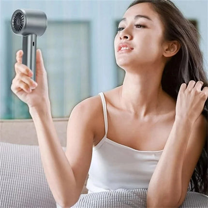 Portable Hand Fan 120 Wind Speeds Mini Bladeless Handheld Fan USB Rechargeable Personal Highspeed Fans Electric Eyelash Fan