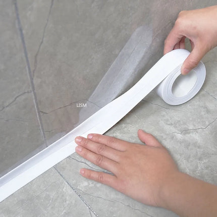 Bathroom Shower Sealing Tape Sink Bath White Pvc Self Adhesive Waterproof Wall Sticker For Bathroom Kitchen Caulk Sealing Strips