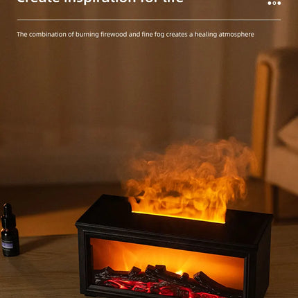 7 colors of essential oil fireplace diffuser mini flame aromatherapy fireplace humidifier aromatherapy oil diffuser