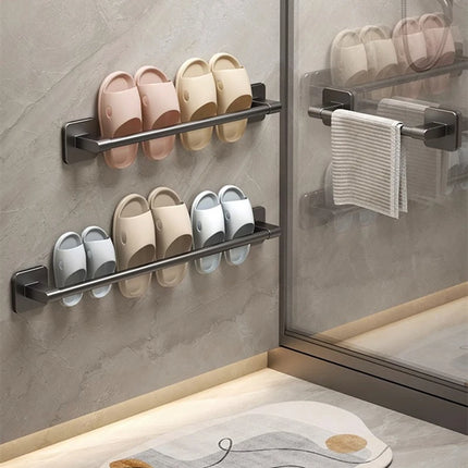 Wall-Mounted Towel & Slipper Rack