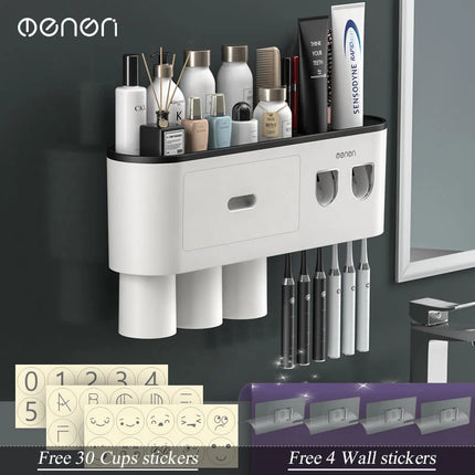 Magnetic Adsorption Inverted Toothbrush Holder