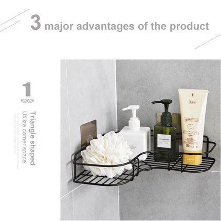 Iron Triangle Rack For Kitchen Bathroom Storage Rack Thickened Love Corner Rack Storage Rack Durable