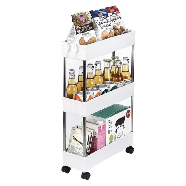 Three tier shelves for bedrooms, kitchens, home storage, and outdoor camping