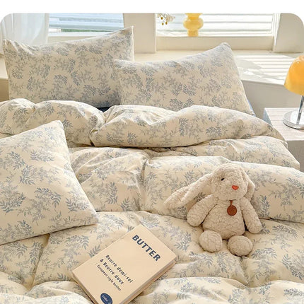 Floral Style Duvet Cover Sets Single/Queen/King Soft Washed Cotton Bed Cover Sets 240x220 Bedding Sets