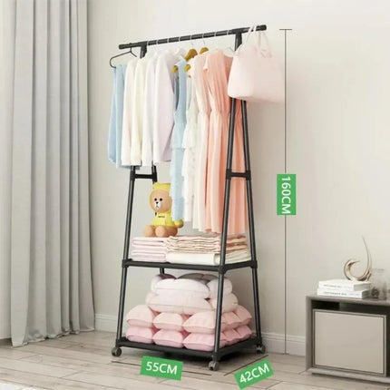 Triangle Floor Standing Clothes Rack