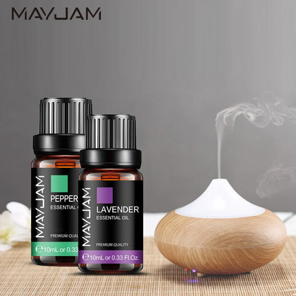 MAYJAM 10ml Essential Oils For Humidifier Diffuser Scented Candle Handmade Soap Air Freshener Lavender Peppermint Lemon
