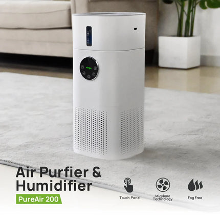 ABIRDAY 2-in-1 Air Purifier with Humidifier Combo for Home Allergies and Pets Hair, Smokers in Bedroom, H13 True HEPA Filter