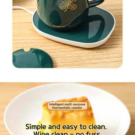Electric Mug Warmer Heating Coaster 55°C for Coffee and Milk Tea Thermostatic Pad Heating Mat for Kitchen Use Beverage Heating