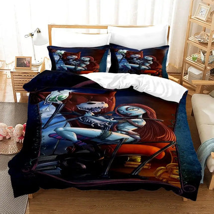Nightmare Before Christmas Bedding Set Jack And Sally Duvet Cover Set Comforter Bedding Sets Bed Set Home Decor Bedding
