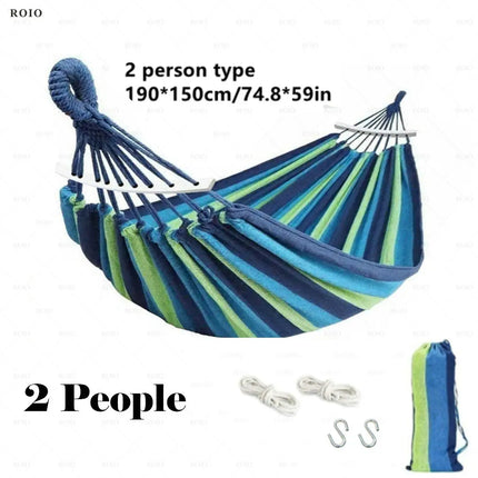 Durable Canvas Camping Hammock with Carry Bag
