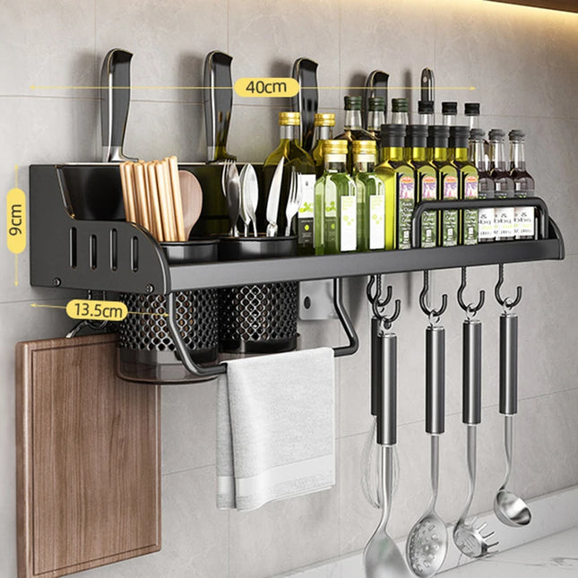 Kitchen Spice Storage Knives Holder Knife Stand Spice Rack Organizer Knives Holder Spoon and Chopsticks Rest Hanging Organizers