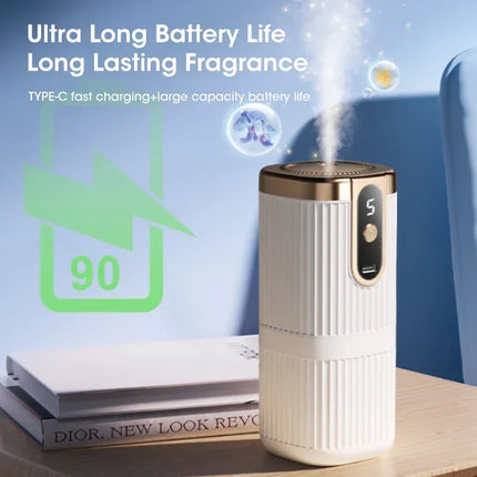 Mini Essential Oil Aroma Diffuser Large Mist Air Humidifier Rechargeable 5-Gear Aromatherapy Machine Air Freshener for Home Car