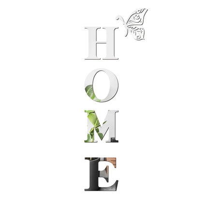 3D Mirror Wall Sticker HOME Logo