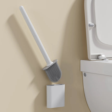 Black Silicone Toilet Brush with Long Handle