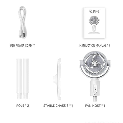 360 Circulation Quiet Powerful Floor Fan,Standing Smart Fans,with Remote Control Adjustable Height