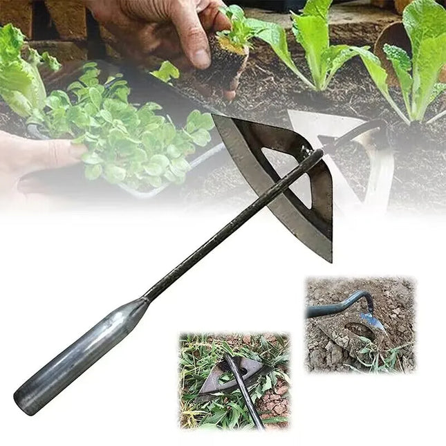 All-Steel Hollow Hoe Handheld Garden Weeder Farming Tool Clearance