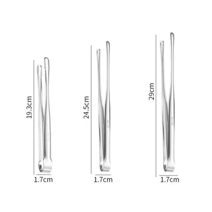 304 Stainless Steel Grill Tongs Food Clip BBQ Steak Clip Bread Tong Cooking Utensils Party Non-Slip Kitchen Gadgets Accessories