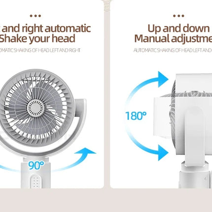 360 Circulation Quiet Powerful Floor Fan,Standing Smart Fans,with Remote Control Adjustable Height
