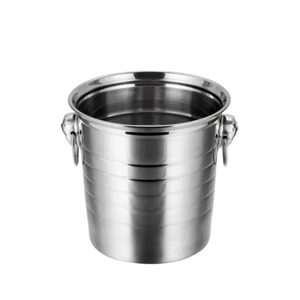 1L/3L/5L Portable Stainless Steel Ice Bucket Comfort Handle Eco-Friendly Freezer Cooler Bar Supplies Kitchen Accessories