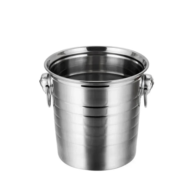 1L/3L/5L Portable Stainless Steel Ice Bucket Comfort Handle Eco-Friendly Freezer Cooler Bar Supplies Kitchen Accessories