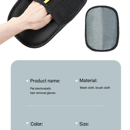 Pet Hair Removal Tool Reusable Static Removal Gloves, Double-Sided Grooming Gloves for Pets, Removes Pet Fur Hair for Carpets