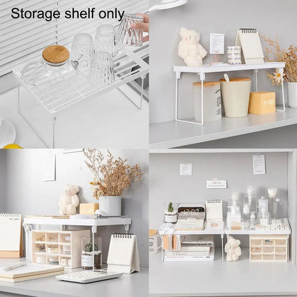 Kitchen Cupboard Organizer Shelf Space Saving Cabinet Foldable Storage Rack Spice Jars Spice Rack Bathroom Kitchen Accessories