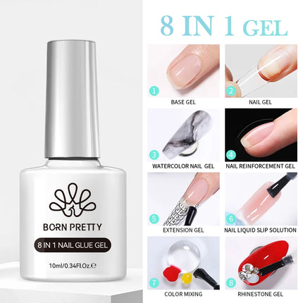 BORN PRETTY 10ml Rainbow Purple Water Light Cat Magnetic Gel Nail Polish Shining Sliver-light Holographics Semi Permanent UV Gel