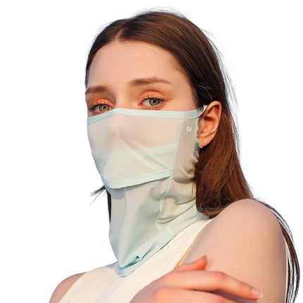 Ice Silk Full Face Sun Protection Mask Breathable Running Sports Mask Soft Anti Ultraviolet Face Scarf for Outdoor Golf Supplies