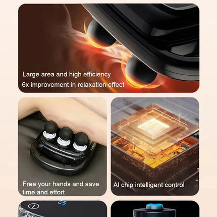 6 Head Massage Gun for Muscle Relief Deep Tissue Percussion for Neck Cervical Spine  Full Body
