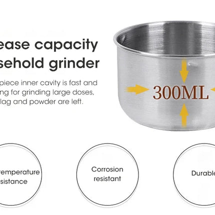 Mini Electric Grinder Household 300ml Ultrafine Baby Food Pulverizer Coffee Grinder Spice Pepper Grinder Grain Mill 2/4 Blades