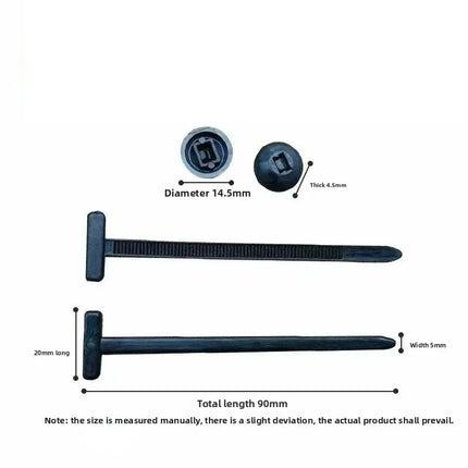 Self-locking Nylon Universal Cable Tie Buckle Heavy Duty Zip Ties with Pin & Button Car Daily Repair Fastening Strap