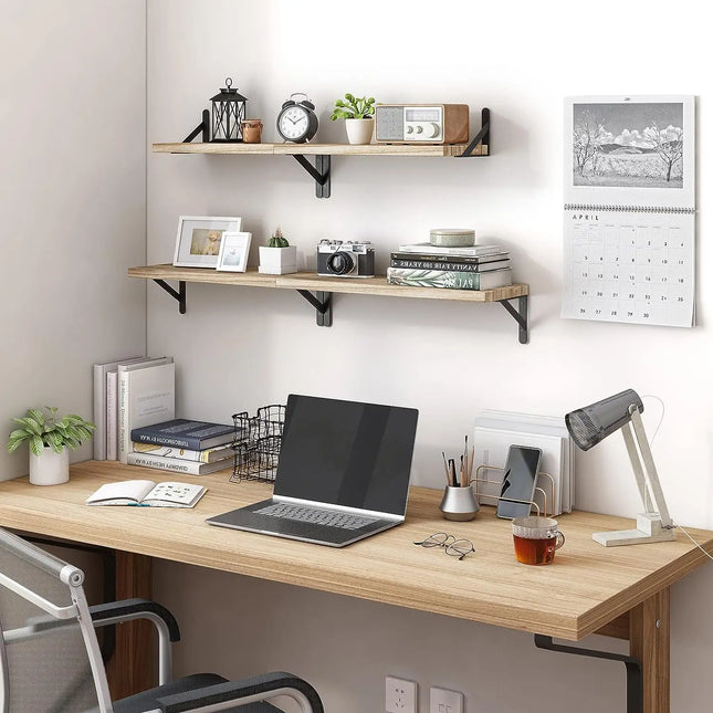 Shelves Floating Wall Shelf Wooden Wall Shelves Solid Wood Wall Hanging Storage Shelf Bathroom Accessories Simple Supplies