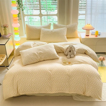Floral Style Duvet Cover Sets Single/Queen/King Soft Washed Cotton Bed Cover Sets 240x220 Bedding Sets