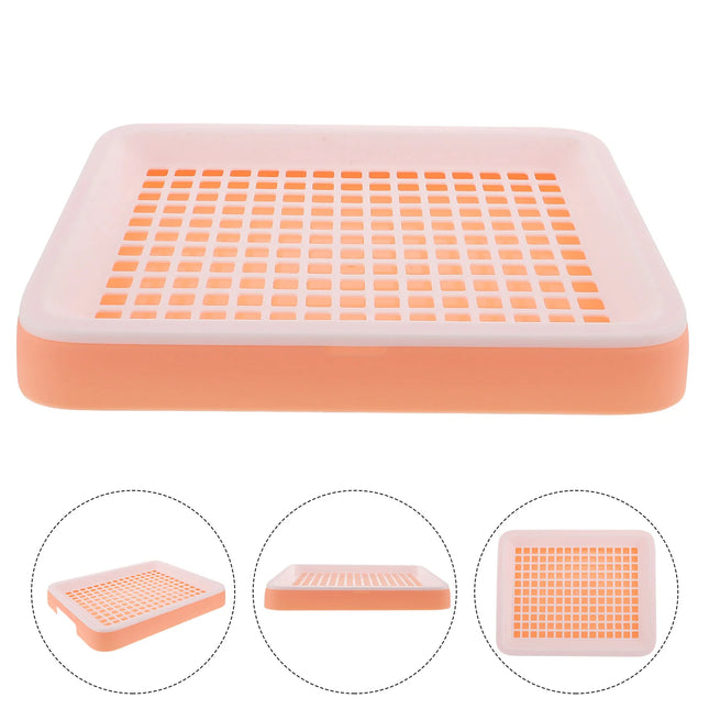 Pink Guinea Pig Litter Tray Pan Bunny Bedding Corner Litter Box Grate Restroom Toilet Corner Potty Poop Trainer Hamster