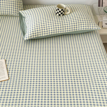 1PC Bed Sheet (Excluding Pillowcases), Soft and Comfortable Grid Bedding Sheet, Suitable for Bedrooms and Guestrooms